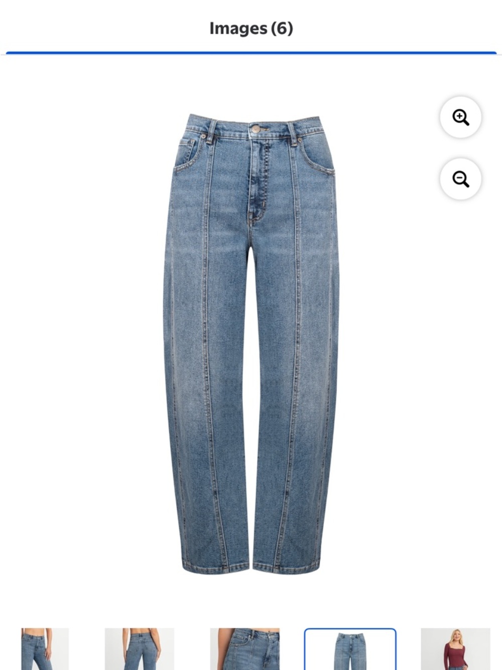 Jessica Simpson Women's Myrtle Barrel Leg Jeans, Size 6